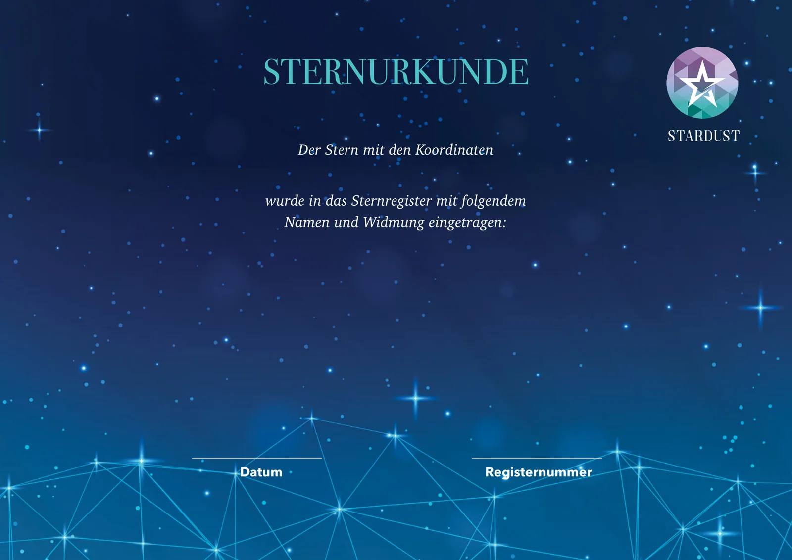 Vorschau deiner Sternurkunde